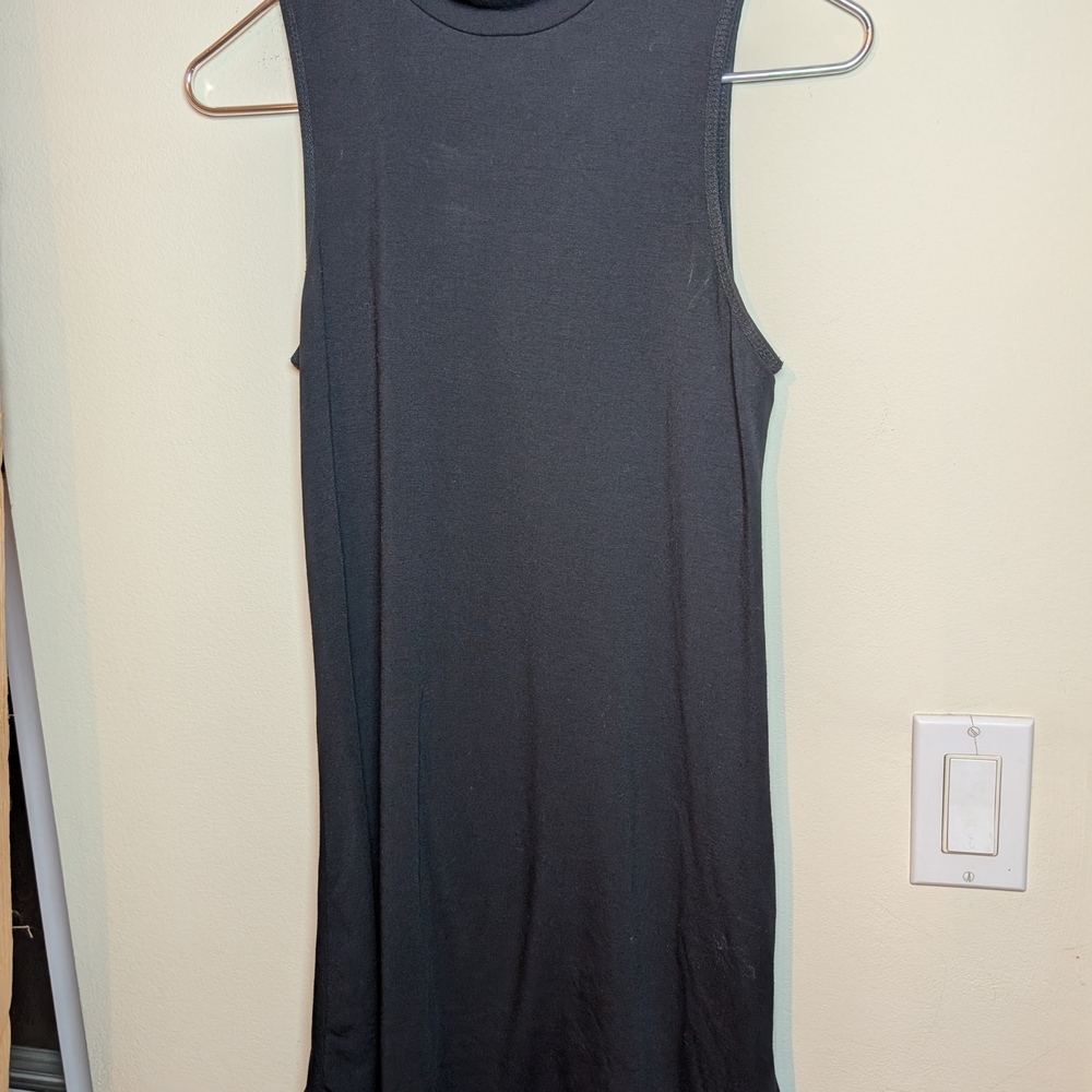 Bethany Mota Gray Sleeveless Mock Neck Sheath Dress